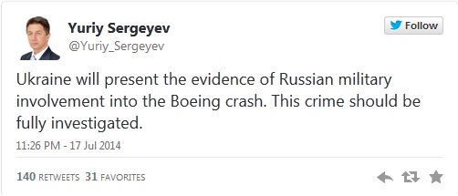 Украина готова продемонстрировать ООН доказательства вины России в трагедии с Boeing-777 