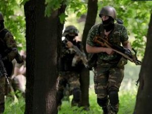 Активный бой в Донецке