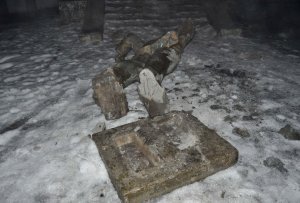 В Запорожье пал еще один Ленин. Фото изувеченного памятника 