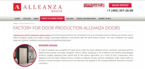 Заработала англоязычная версия портала «Alleanza doors»