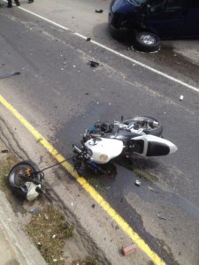 Под Ялтой в ДТП с микроавтобусом погиб мотоциклист