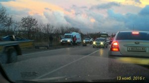 На трассе Симферополь – Феодосия в столкновении трех машин пострадали четве ...