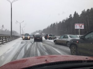 В Подмосковье на Минском шоссе произошло ДТП с участием около 30 авто