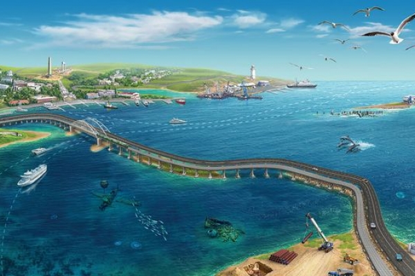 Крымский мост заканчивают асфальтировать