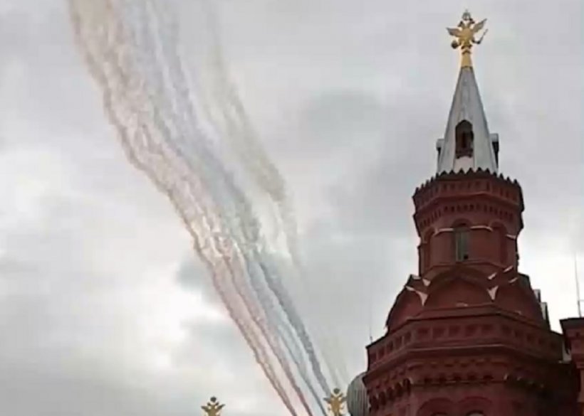 В Москве проходит репетиция воздушной части Парада Победы