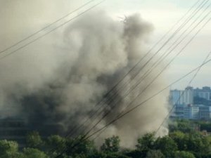 Пожар на московском заводе «Серп и Молот»