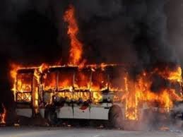 Пассажир заживо сгорел в автобусе на юго-западе Москвы