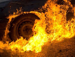 В Крыму произошло очередное возгорание автомобиля