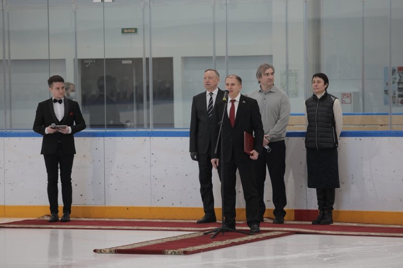 Михаил Романов выступил на открытии Академии хоккейного мастерства имени Ва ...