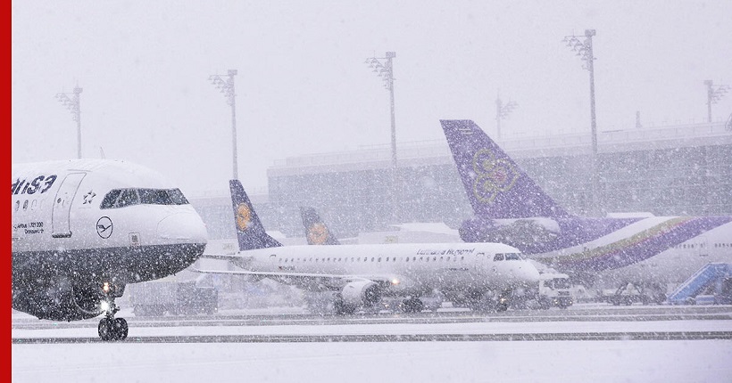 Снегопад стал причиной задержи рейсов в Москве