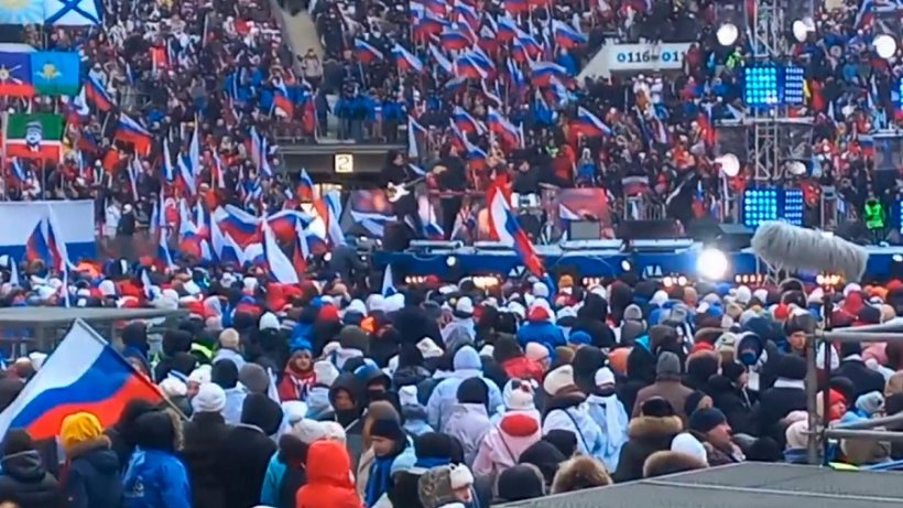 Более 200 тысяч человек участвовали в митинг-концерте в Лужниках 22 февраля