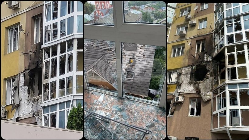 Беспилотник протаранил жилой дом в Воронеже 9 июня