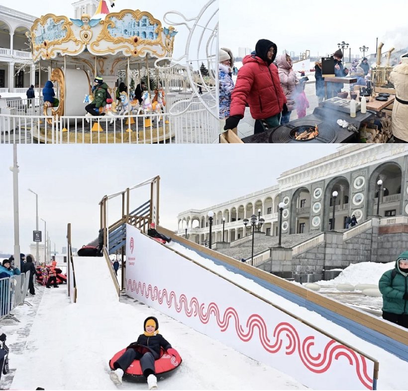 Лыжи, аттракционы и еда на огне: бесплатные зимние развлечения запустили на Северном речном вокзале