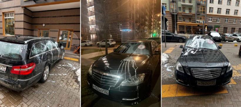 Кефирный мститель в московском ЖК обливает неправильно припаркованные авто. Досталось даже джипу Харламова