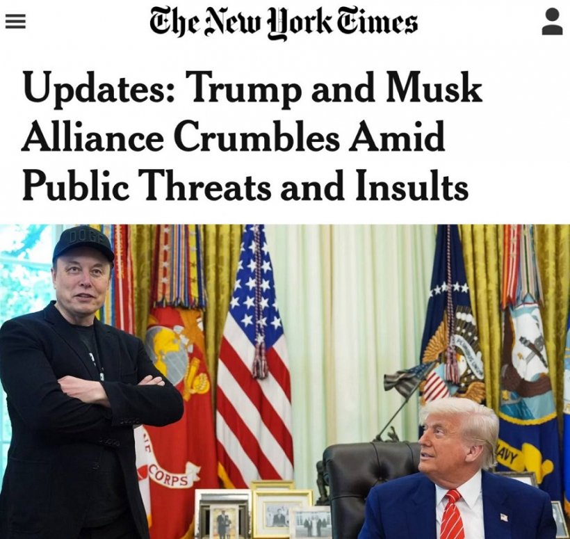Нерушимый альянс Трампа и Маска рушится на фоне публичных угроз и оскорблений. Трамп назвал Маска наркоманом