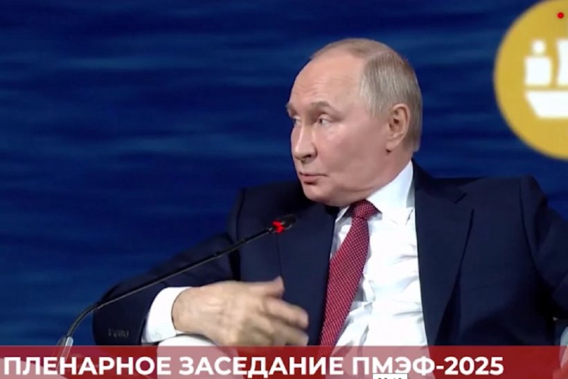 «Водка поможет всему миру веселее жить», — пошутил Владимир Путин на ПФЭМ