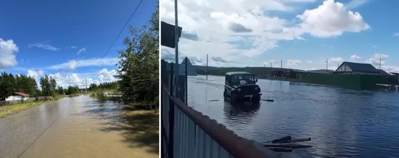 Несколько поселков в Якутии уходят под воду из-за проливных дождей