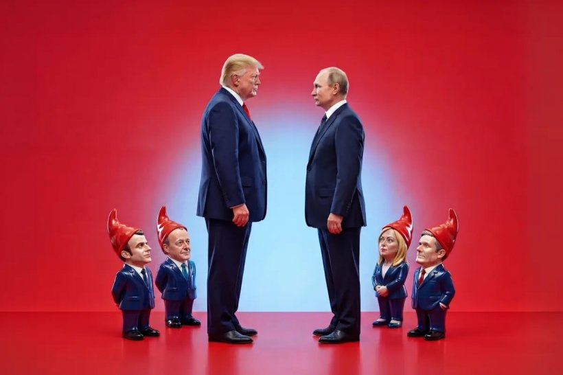 Путин и Трамп в окружении карликовых лидеров стран ЕС — так теперь видит ситуацию на политарене западная пресса