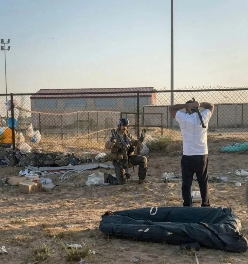 Американского военного в Кувейте поставили на колени